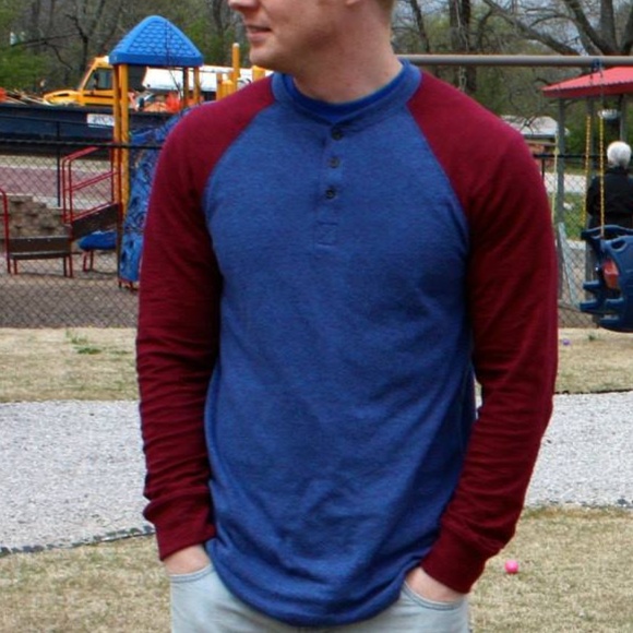 💐Chip & Pepper Henley Raglan - Picture 1 of 4